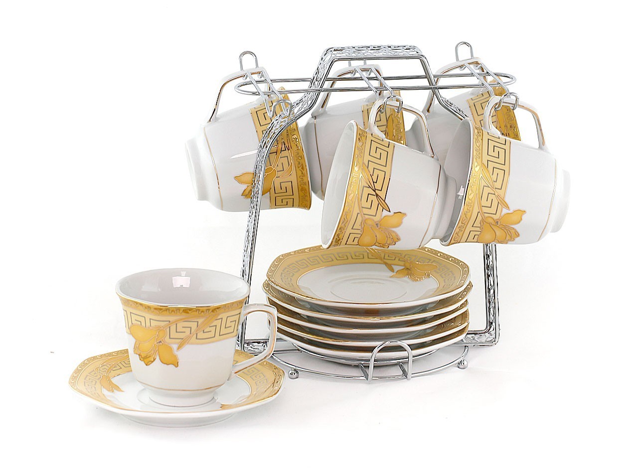 Vicenza Cangkir Set Segi Delapan Lily C78-1