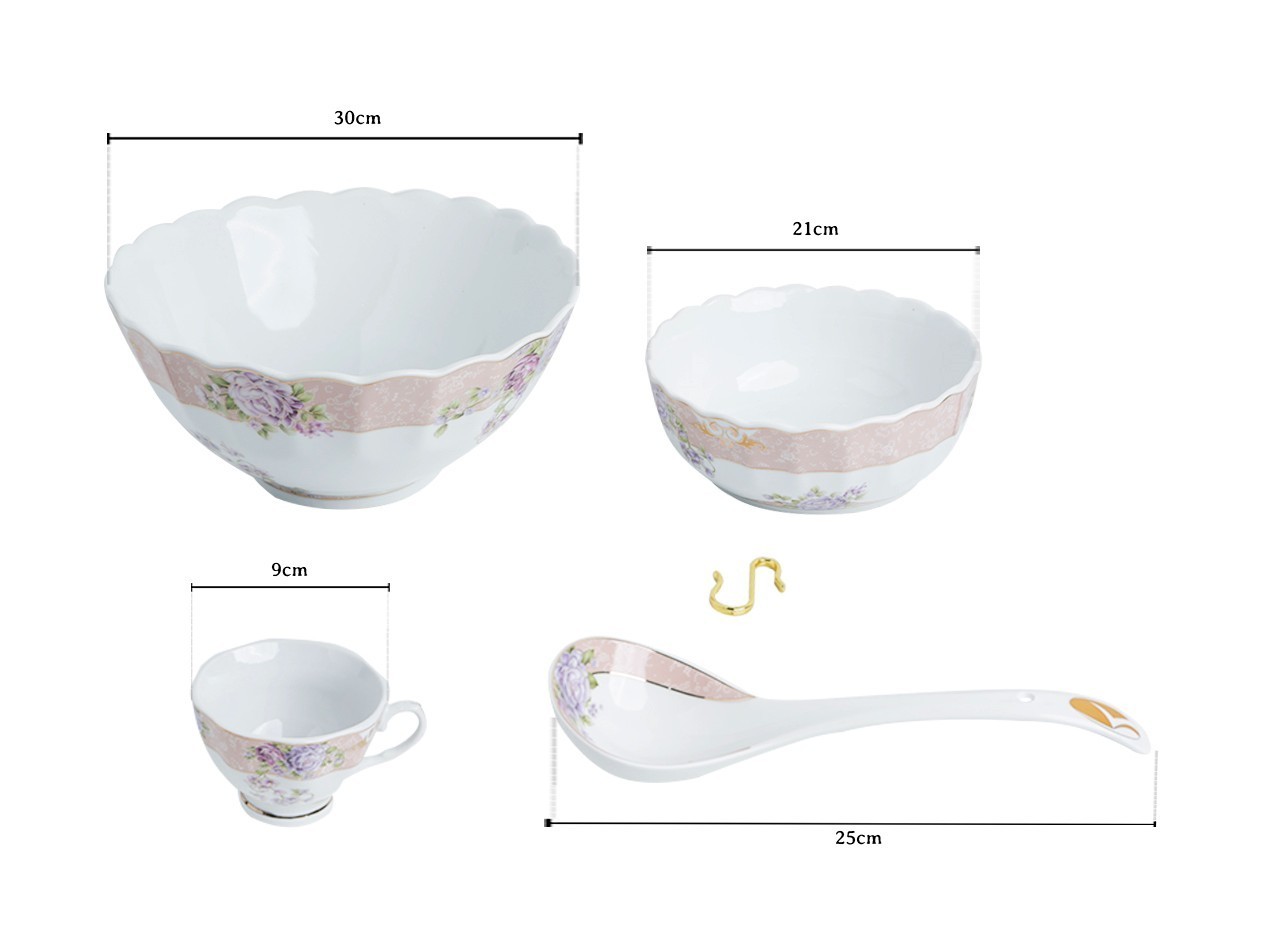 Vicenza Mangkuk Set Magnolia B410