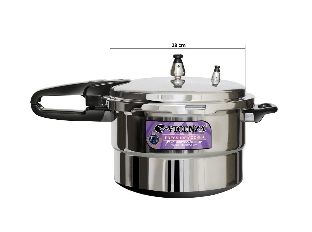 Vicenza Panci Presto Tekanan Uap 28 cm Stainless Steel V328ES