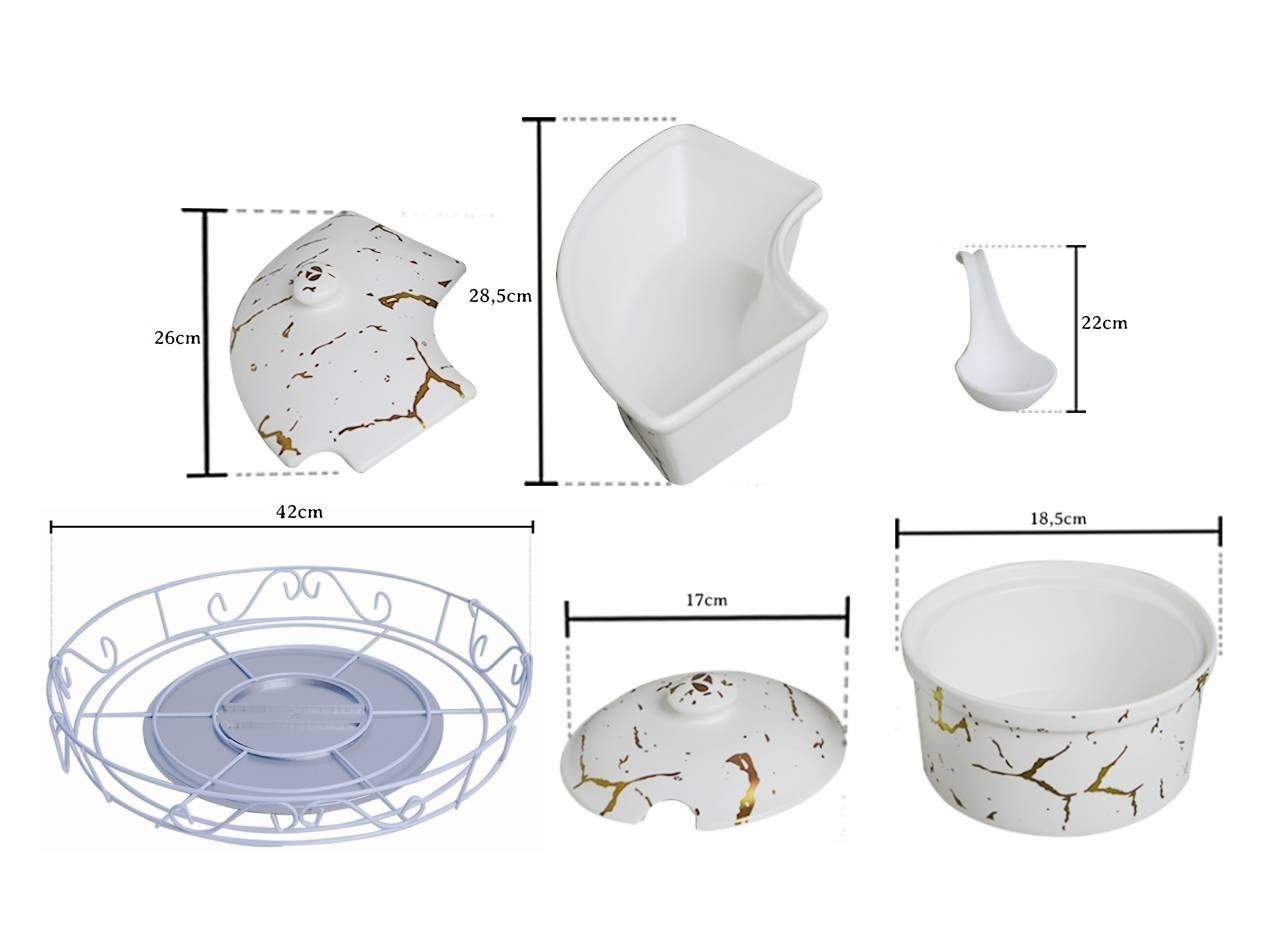Vicenza Prasmanan Putar dengan Tutup Putih BM472