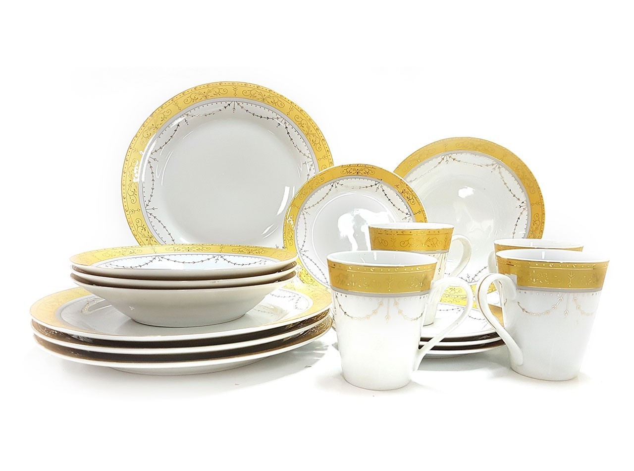 Vicenza Set Perlengkapan Makan 16 Pcs Padi D16