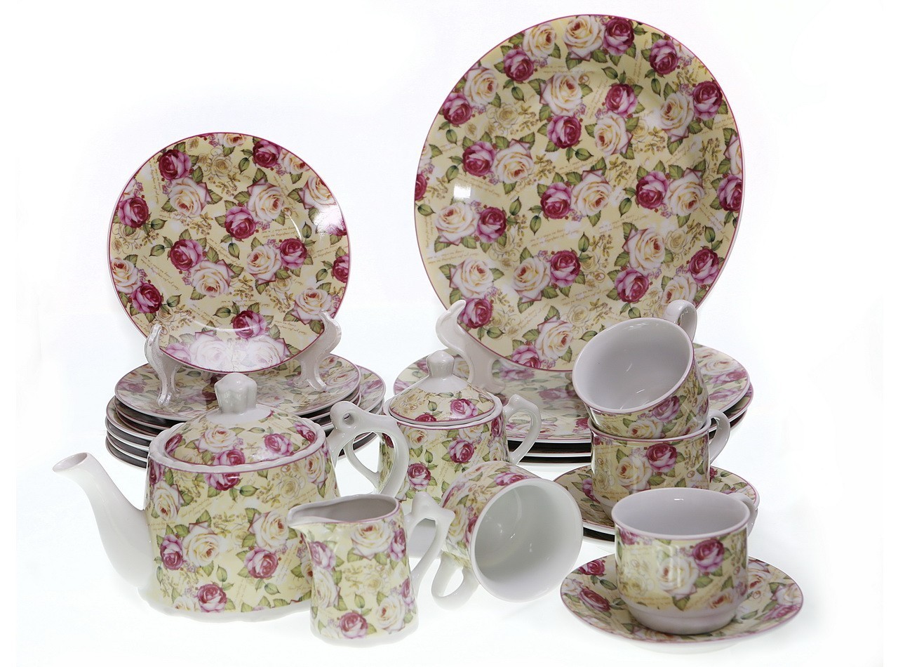 Vicenza Set Perlengkapan Makan Mawar DA88