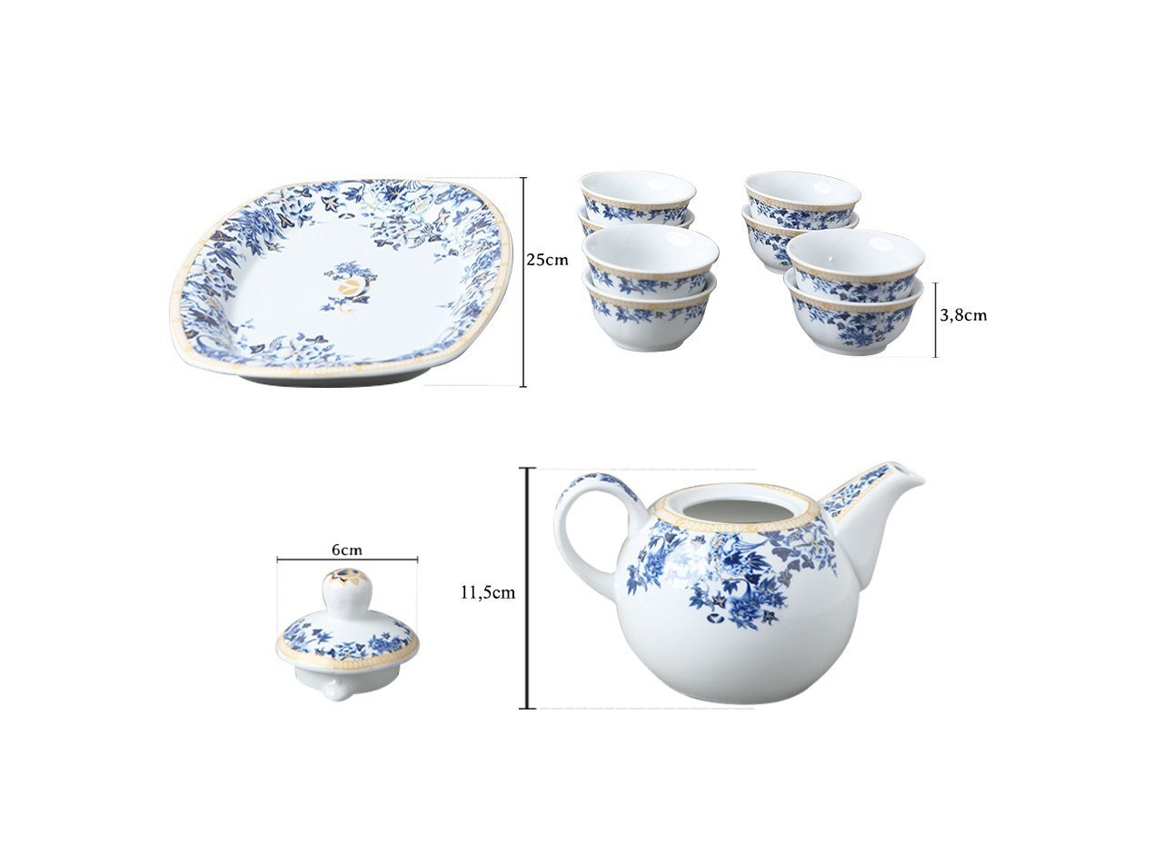 Vicenza Set Teko & Mangkuk Saji Pempek Motif Ayana BA902