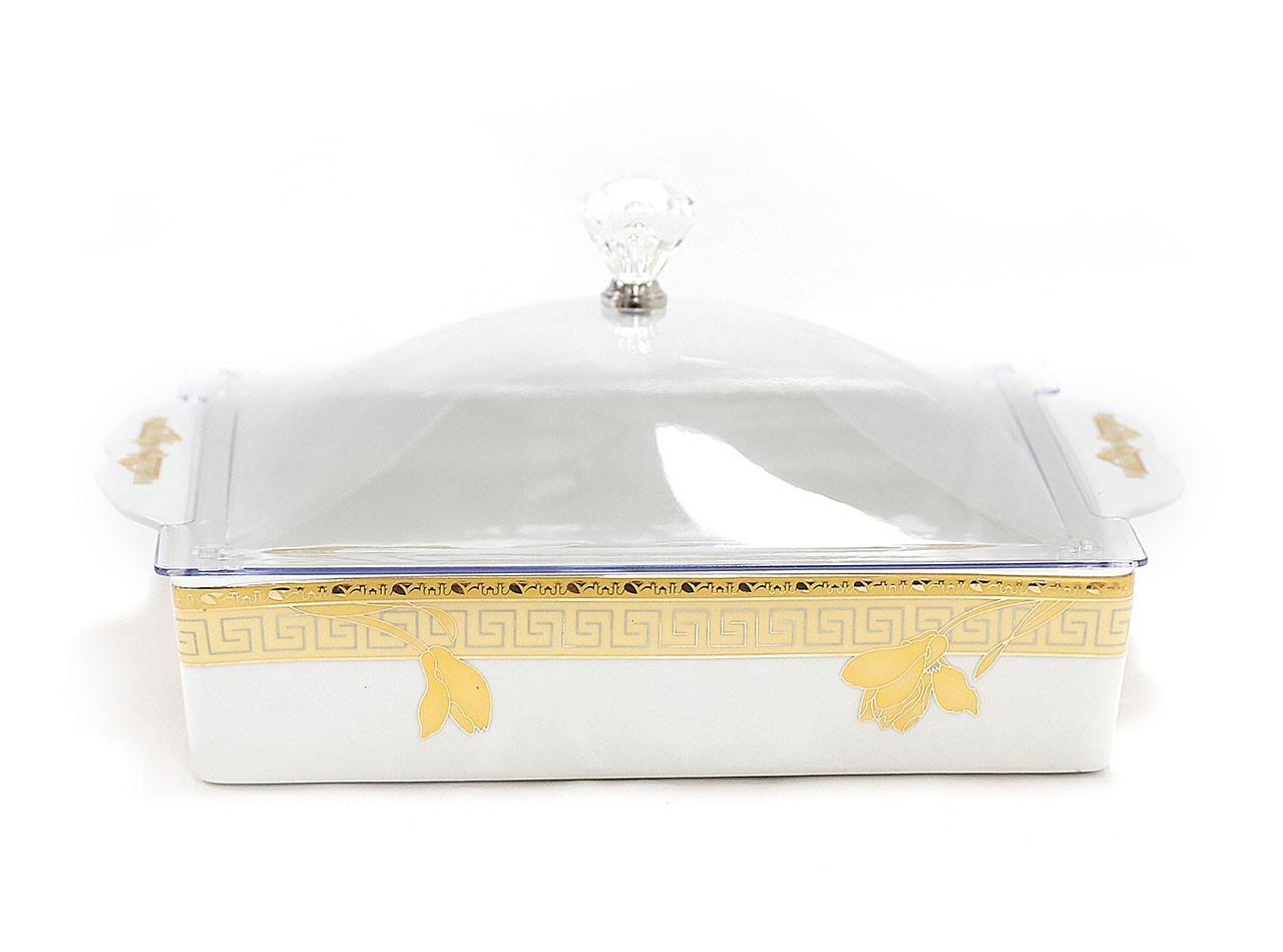 Vicenza Tempat Kue Persegi Motif Lily P137