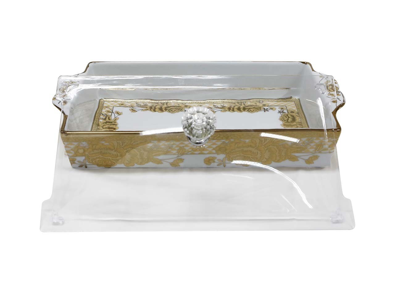 Vicenza Tempat Kue Persegi Panjang Motif Gemini CRP138