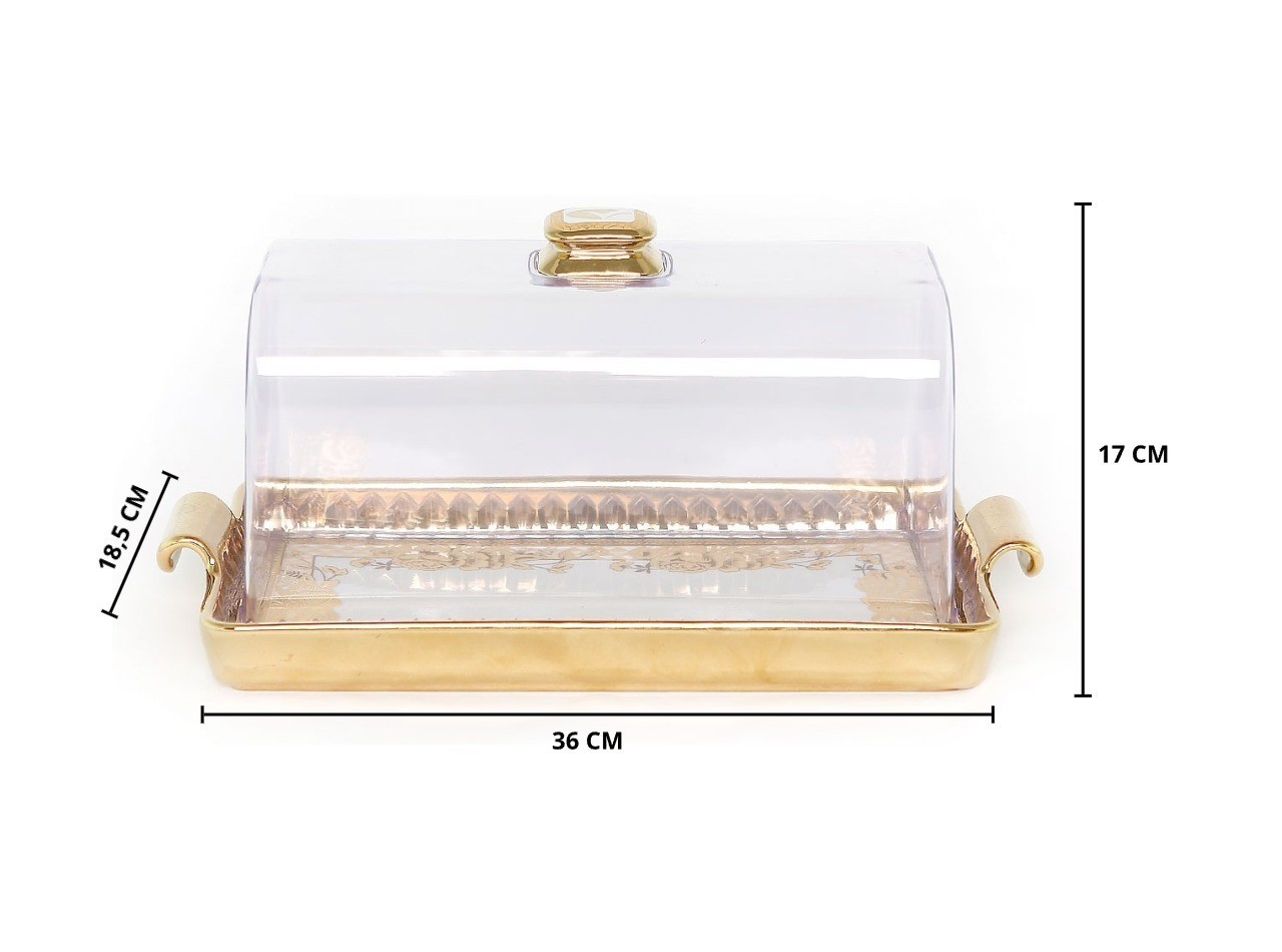Vicenza Tempat Kue Persegi Panjang Motif Gemini CRP76