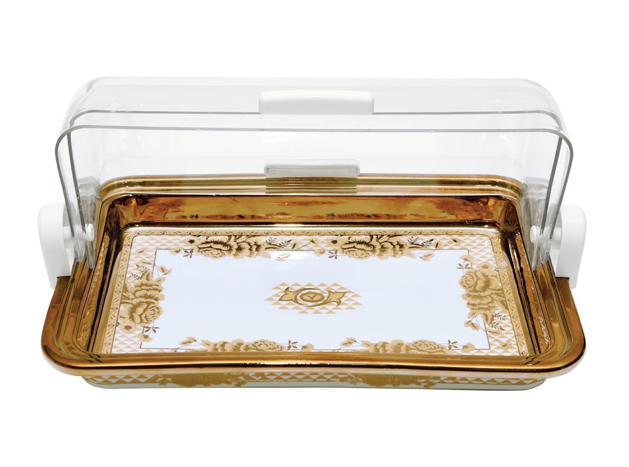 Vicenza Tempat Roti dengan Tutup Geser Motif Gemini CRP139