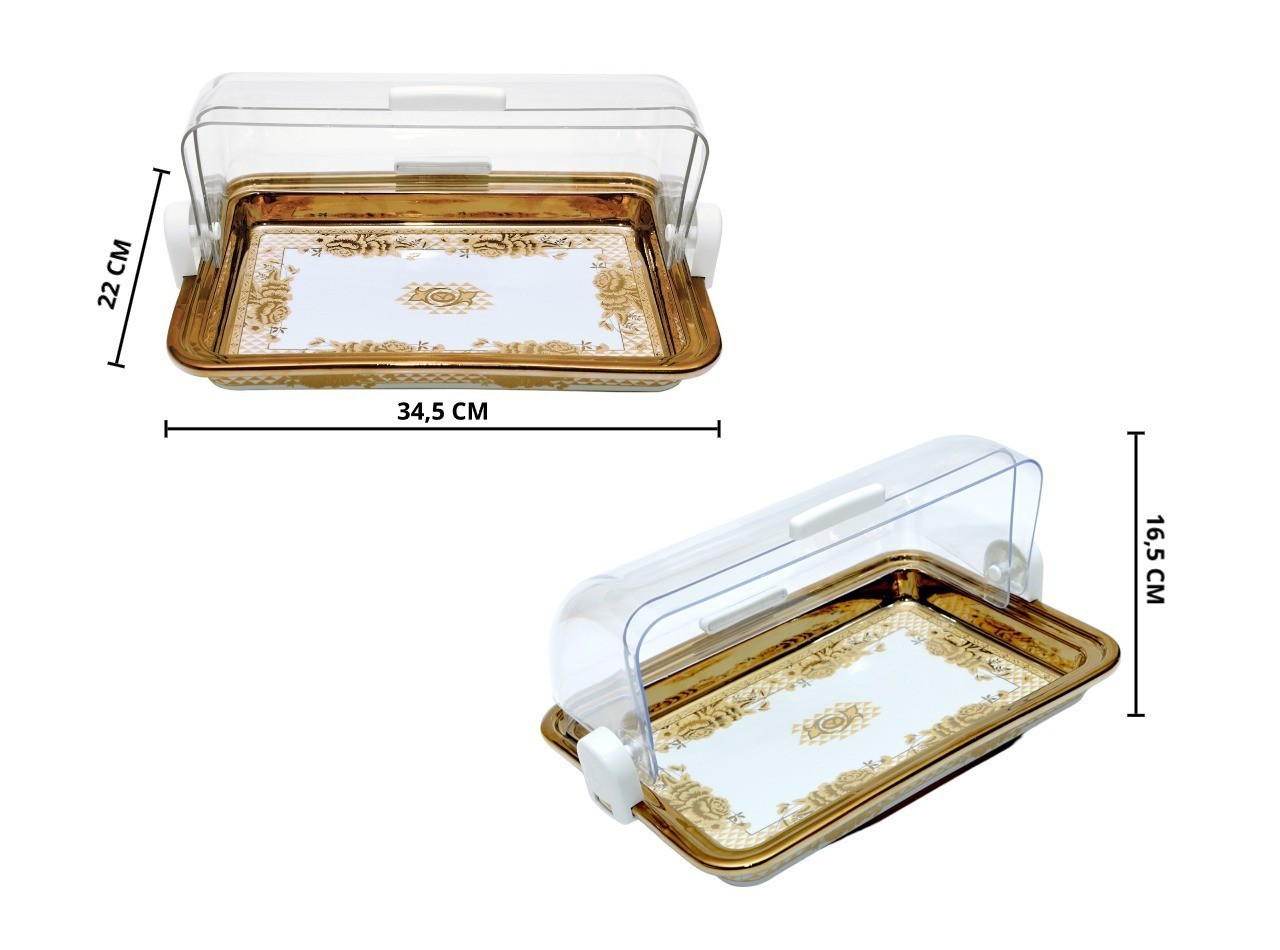 Vicenza Tempat Roti dengan Tutup Geser Motif Gemini CRP139