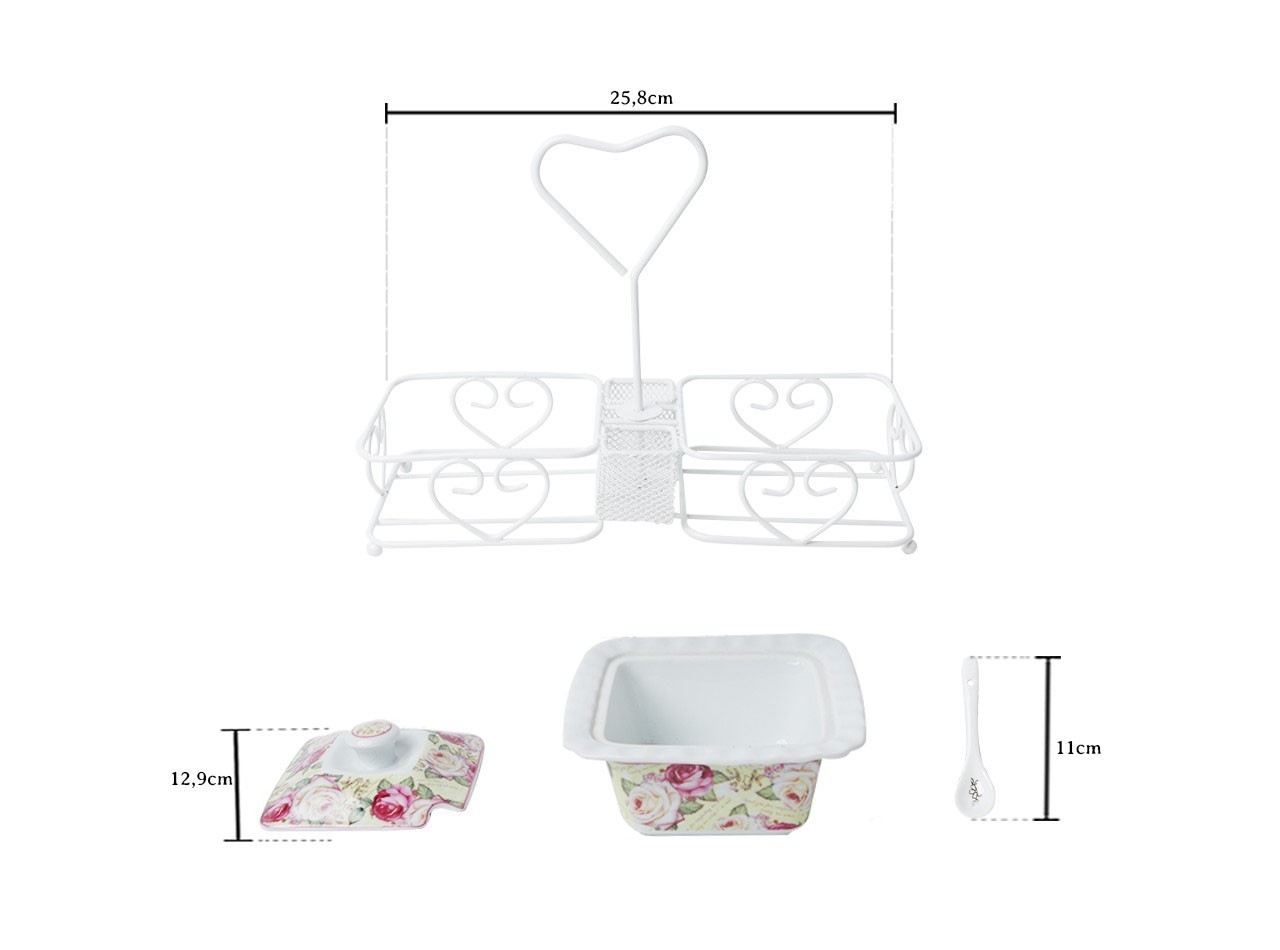 Vicenza Tempat Sambal Kotak Mawar BA720