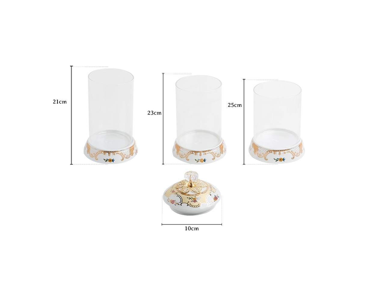 Vicenza Toples Permen Kaca Set 3pcs Camelia G301