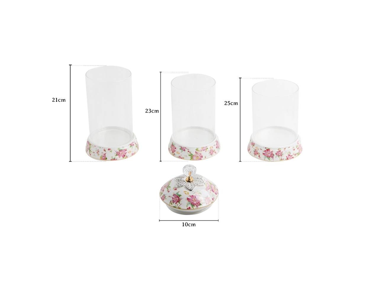 Vicenza Toples Permen Kaca Set 3pcs Melati GA301