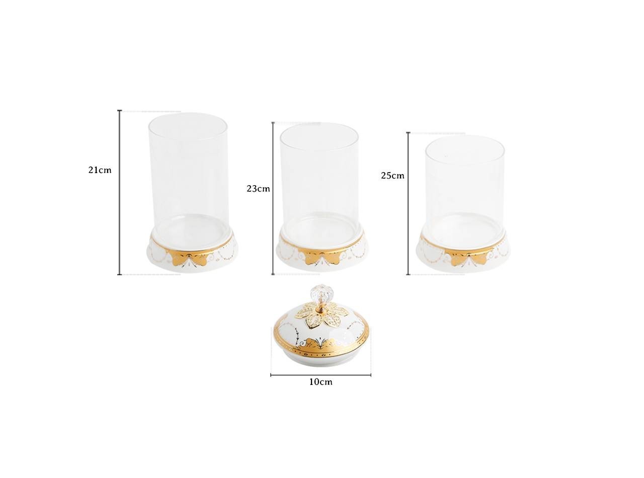 Vicenza Toples Permen Kaca Set 3pcs Padi G301