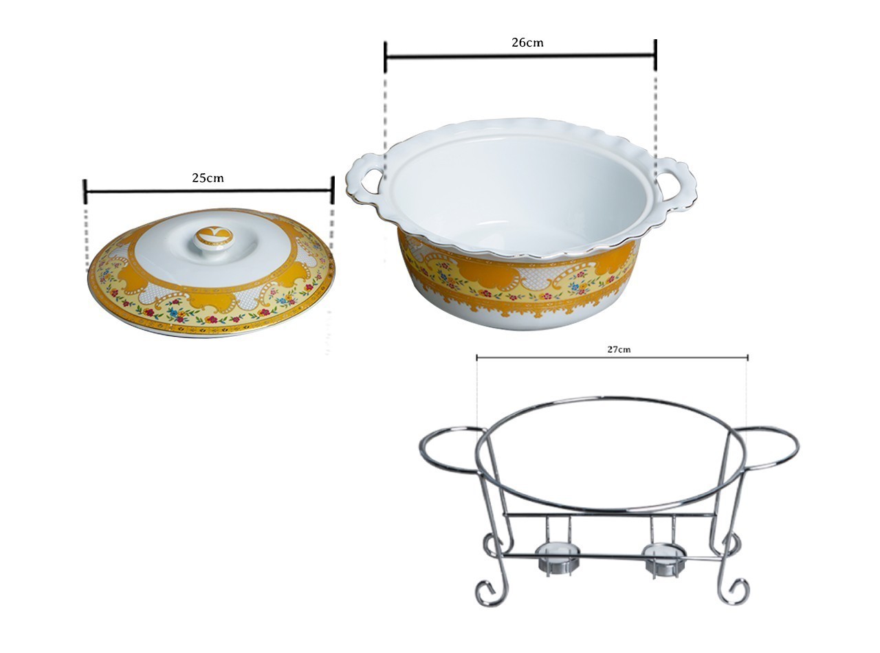 Vicenza Wadah Saji Bulat Camelia - B681