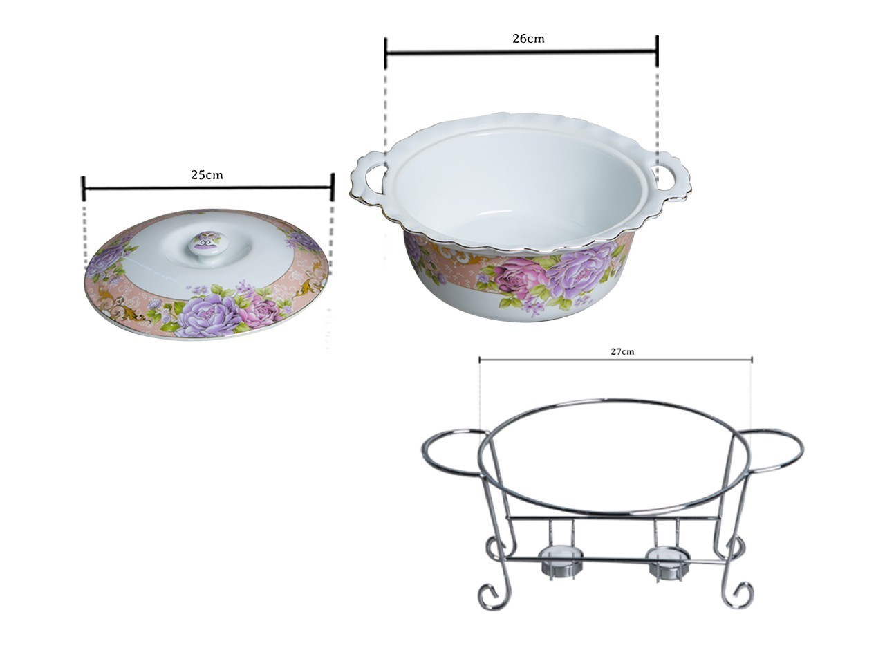 Vicenza Wadah Saji Bulat Magnolia - B681