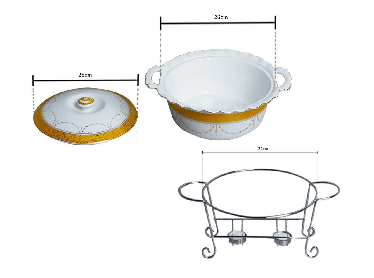 Vicenza Wadah Saji Bulat Padi - B681