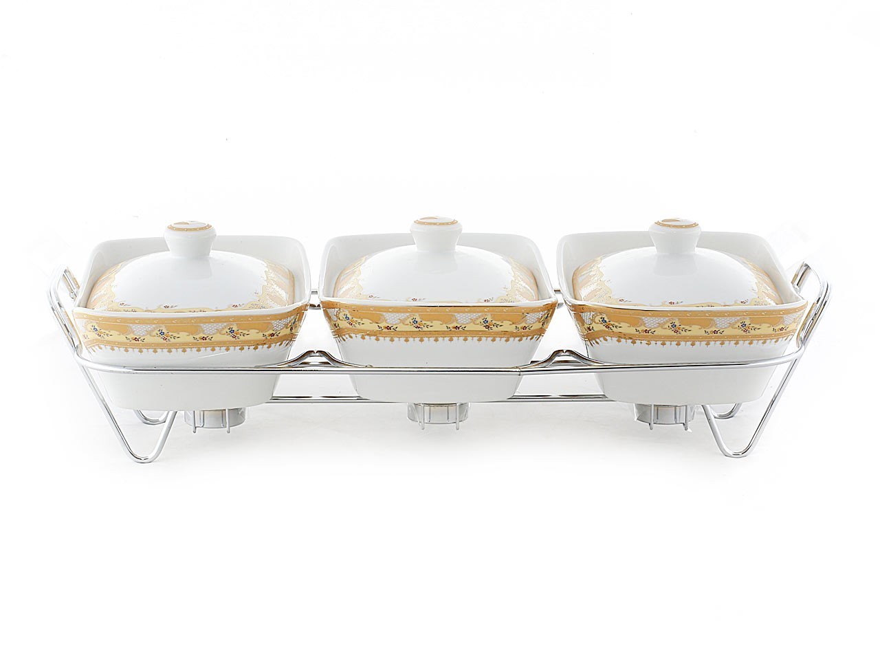 Vicenza Wadah Saji dengan Rak Camelia B751