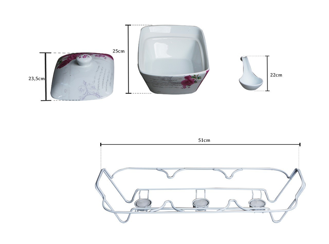 Vicenza Wadah Saji dengan Rak Eternity BC751