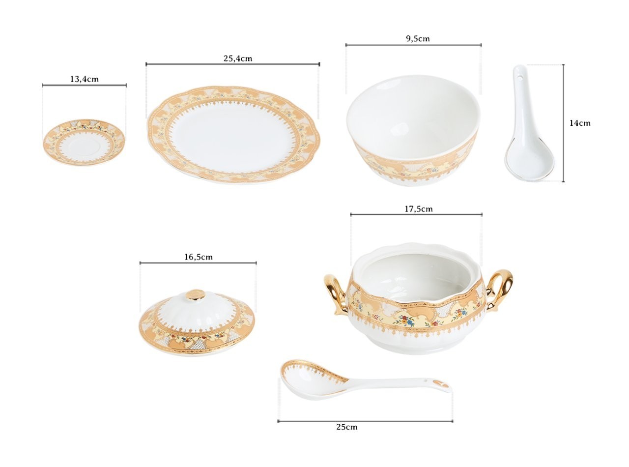 Vicenza Wadah Sup Set Camelia B692