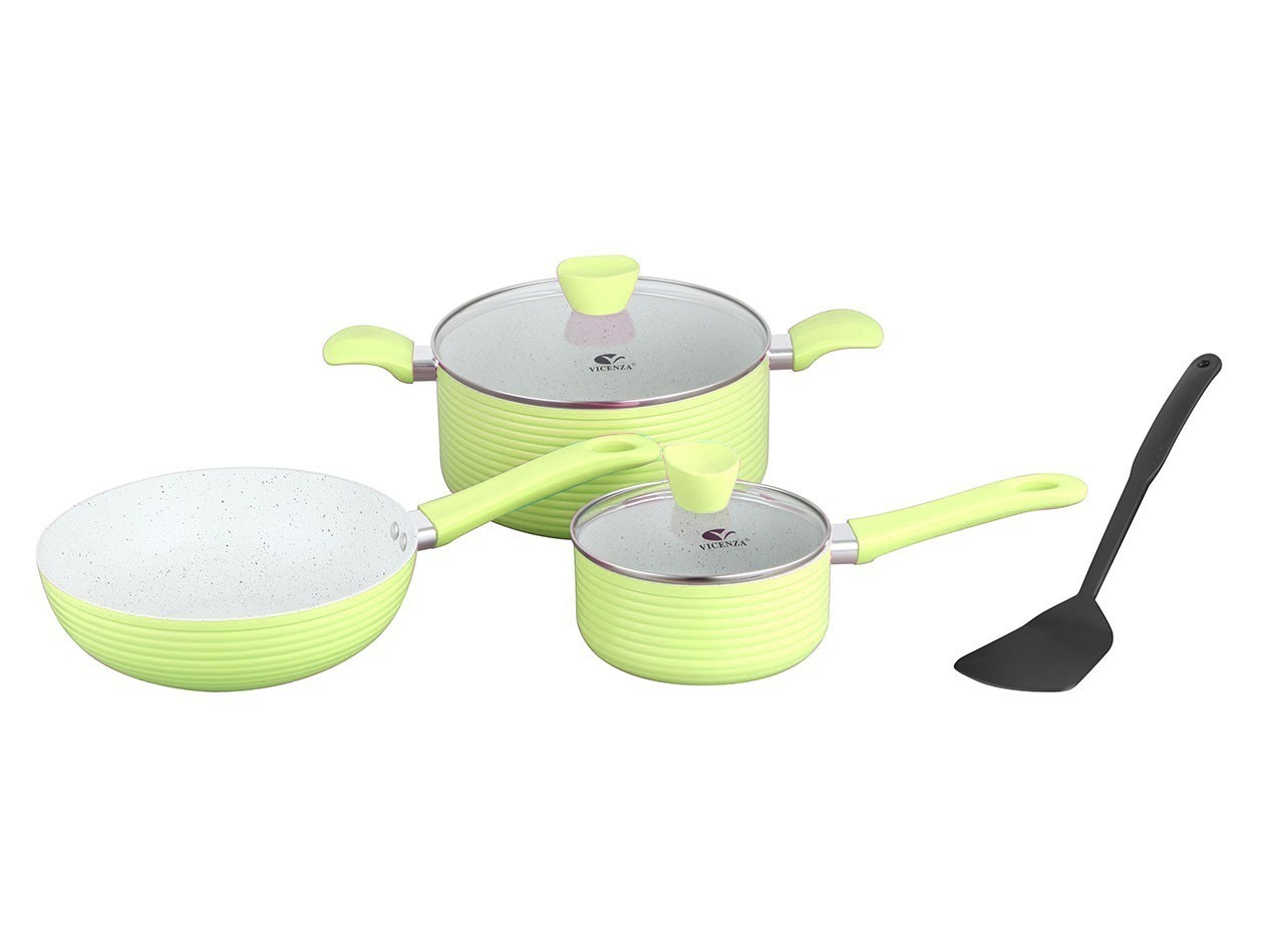 Vicenza Wave Cookware Set Non-Stick Hijau V833