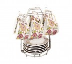 C78-1 Gardenia Cangkir Set Segi Delapan