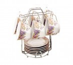 Vicenza Cangkir Set Segi Delapan Magnolia C78-1