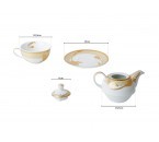 Vicenza Cangkir Set untuk Kopi dan Teh Motif Lily C88