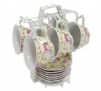 Vicenza Cangkir Teh Set Segi Delapan Mawar CA78-1