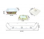 Vicenza Clara Penghangat Makanan Persegi Mawar HA45