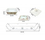 Vicenza Clara Penghangat Makanan Persegi Melati HA45