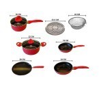 Vicenza Cookware Set 12pcs V712 Merah