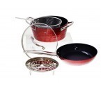 Vicenza Cookware Set Keramik Non-Stick Merah V5491
