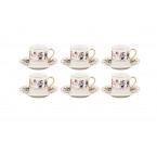 VICENZA MINI CUP AND SAUCER 12 PCS CHRISTMAS B01