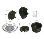 Vicenza Prasmanan Putar dengan Tutup Hitam BM472