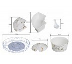 Vicenza Prasmanan Putar dengan Tutup Putih BM472