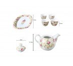 Vicenza Set Teko & Mangkuk Saji Pempek Motif Mawar BA902