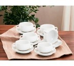Vicenza Soup Bowl with Saucer - Set Mangkuk Sup White WL652