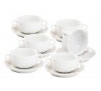 Vicenza Soup Bowl with Saucer - Set Mangkuk Sup White WL652