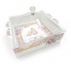 Vicenza Tempat Kue Persegi Motif Magnolia P137