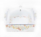 Vicenza Tempat Kue Persegi Motif Poppy P137