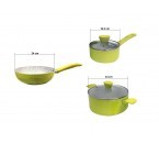 Vicenza Wave Cookware Set Non-Stick Hijau V833