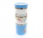 VLB113B Biru Poppy Rantang 3 Susun