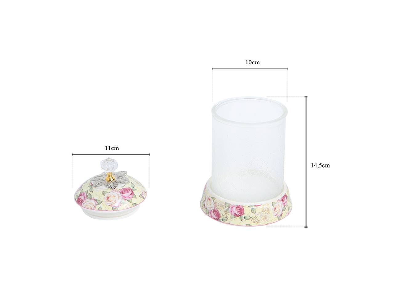 GA302 Mawar Toples Permen Kaca Flora