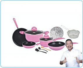 V712 Pink Set Peralatan Masak