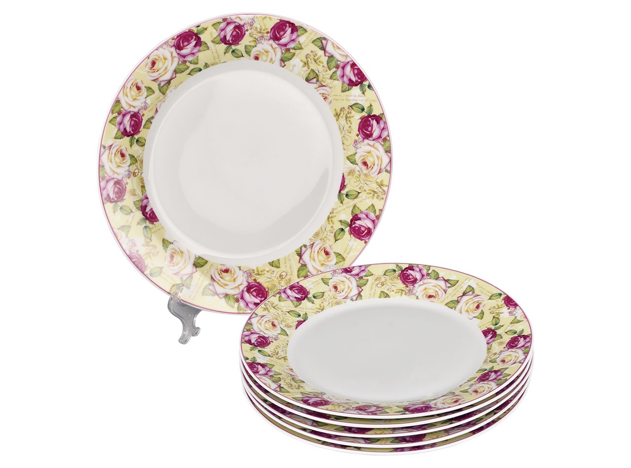 Piring Makan 10 5 Inch Ba16 1 Lusin Motif Mawar