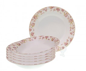 Piring Sup 9.25 inch (1 Lusin) SPA3620 Motif Melati