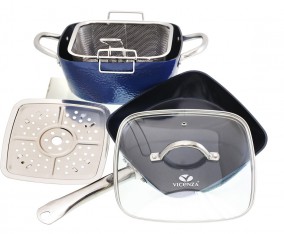 V5492 Biru Peralatan Masak Persegi