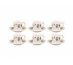 VICENZA MINI CUP AND SAUCER 12 PCS CHRISTMAS B01