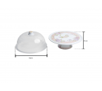 S77 Magnolia Piring Kue Bulat