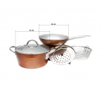 V5491 Copper Peralatan Masak Bulat