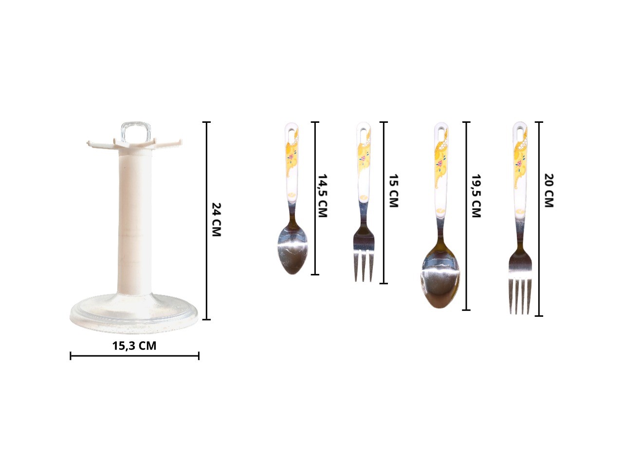 V248 Camelia Sendok & Garpu Set